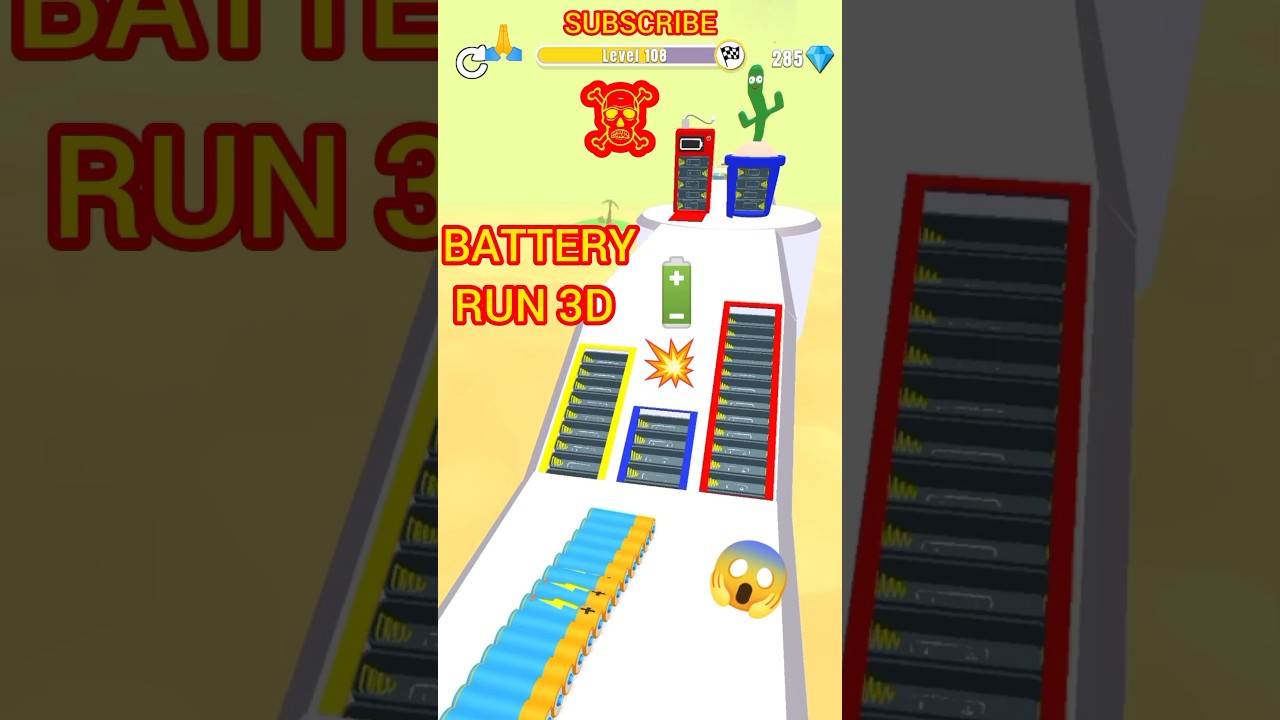 Battery🔋💥Run 3d Evolution😱☠️ Game, 