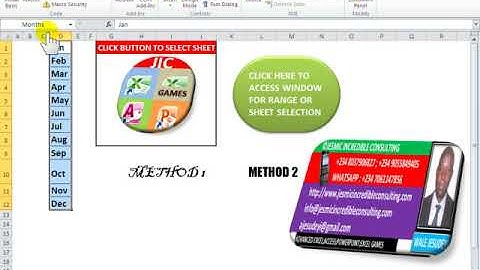 DYNAMIC SHEETS SELECTION(Codes Added) IN EXCEL By Jesmic Incredible Consulting