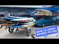 How to strap boards to car roof rack- safe, efficient, complete instructions