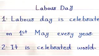 Labour Day Essay in English || 10 Lines on Labour Day