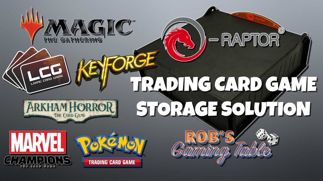 Horizontal Cardinal compass e raptor trading card storage box