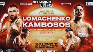 Vasiliy Lomachenko vs George Kambosos Fight Live Stream (Commentary & Scorecard) #Lomachenkokambosos