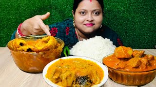 Asmar Eating Rice with Shorshe Potol 🐟 Fish Curry, 🔥 Spicy 🥚 Egg Omlette Curry, 🔥 Soyabean Curry