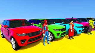 Spiderman Mini Cars Race Challenge On Mega Ramp ! Superhero Hulk Iron Man Goku Ultra Racing  - Gta V