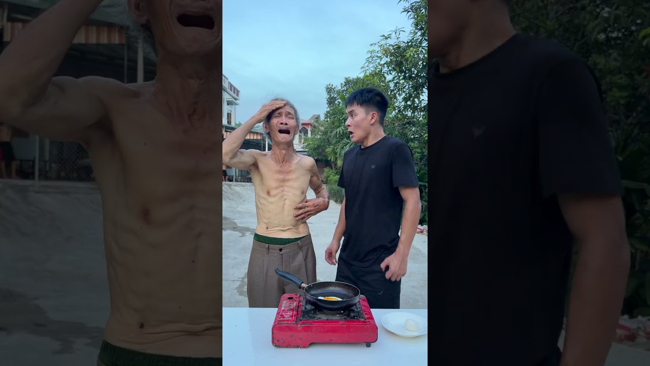 Công thức làm trứng hài hước của hai Ông cháu🥚🤣#shorts