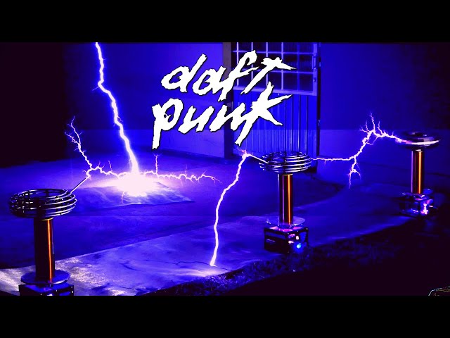 DAFT PUNK - Get Lucky on TESLA COIL QUARTET 