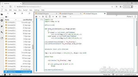 Circle made by using OpenCv Python Programming