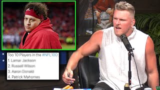 Pat McAfee Reacts To Patrick Mahomes Being #4 On The NFL Top 100