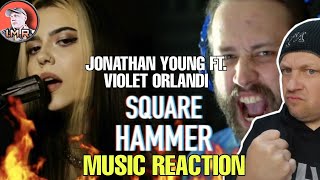 Jonathan Young Reaction Ft Violet Orlandi - "SQUAREHAMMER" (GHOST COVER) | NU METAL FAN REACTS |