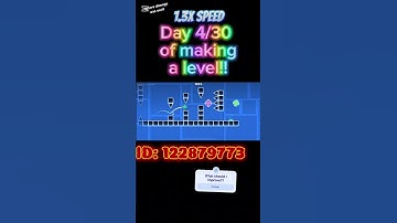 day 4/30 of making a level #geometrydash #gd #leveldesign #mapmaker #mapmaking #leveleditor