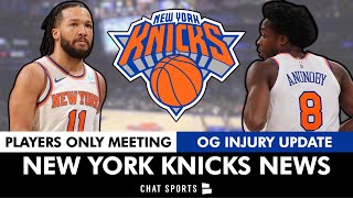 🚨 Knicks Held PLAYERS ONLY MEETING After Game 4 Loss vs. Pacers + OG Anunoby Injury Update