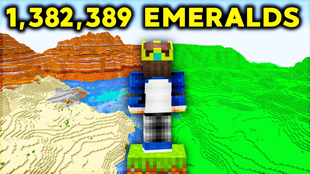I BUILD THE EMERALD BIOME in Minecraft Hardcore (Hindi)