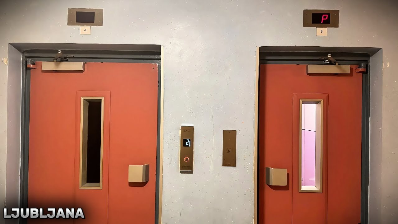 2x EXTRAORDINARY & UNIQUE Modernized KONCAR Lifts at Rojceva ul. 26, Ljubljana, Slovenia