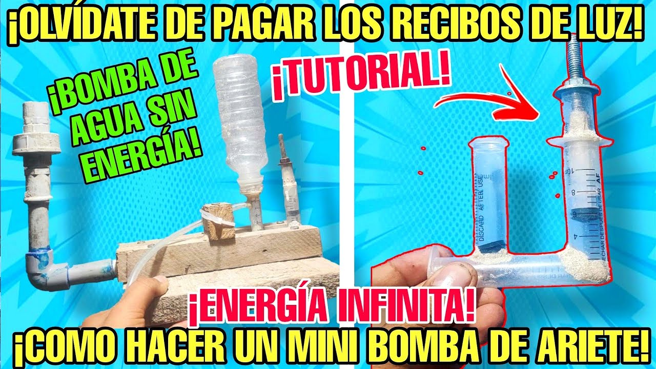 ¡😯BOMBEA AGUA GRÁTIS! COMO HACER UNA MINI BOMBA DE ARIETE CON JERINGAS