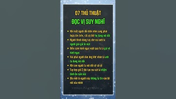 7 THỦ THUẬT ĐỌC VỊ SUY NGHĨ #Tonilamtien #shorts