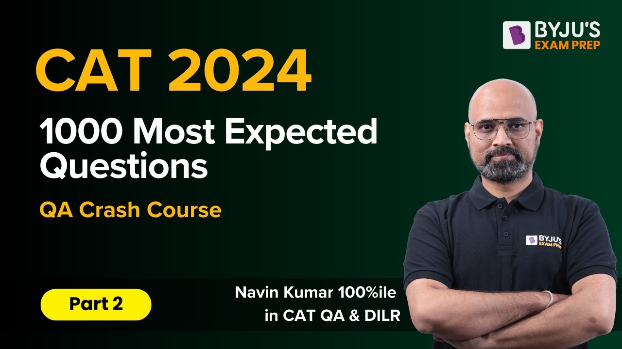 CAT 2024 | 1000 Most Expected CAT Quant Questions | CAT Quant | Part 2 ...