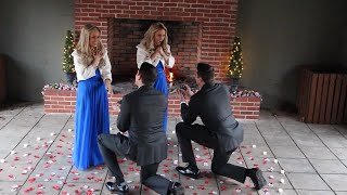 Twin Brothers Make Twin Marriage Proposals to Twin Sisters