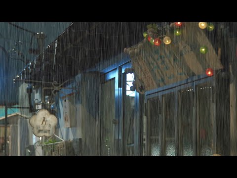[Rain Sounds] 종로 낙산공원 이화 벽화마을, 오래된 가게 지붕에 내리는 한여름의 빗소리