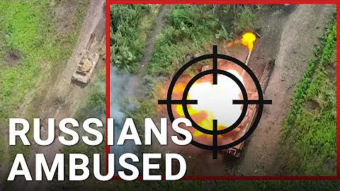 💥Ukrainian drone ambushes unsuspecting Russian tank near Bakhmut