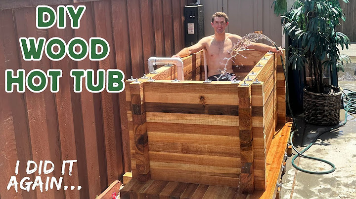I built the ultimate WOOD hot tub out of 4x4s (log cabin style)