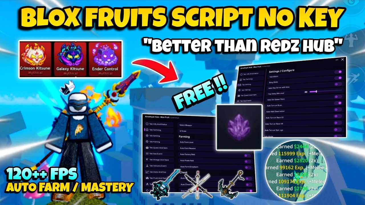 New Blox Fruits Script No Key - Auto Farm, Mastery, Trial V4, Auto