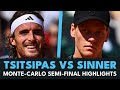 Entertaining jannik sinner vs stefanos tsitsipas semifinal highlights  monte carlo 2024