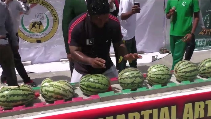 Woman Crushes Watermelons With Legs, Sets New World Record #Shorts 