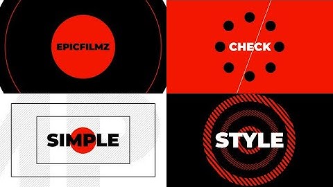 Clean Abstract Opener After Effects Templates