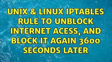 Unix & Linux: iptables rule to unblock internet acess, and block it again 3600 seconds later