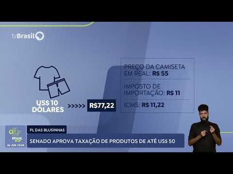 Senado aprova taxação de produtos de até US$ 50