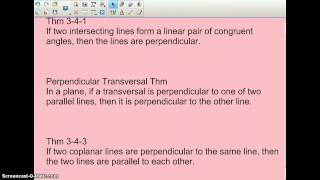 Mr. Lane's Holt Geometry SS 3-4 Perpendicular Lines