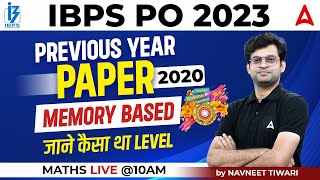 IBPS PO Maths Previous Year Paper 2020 | IBPS PO Maths by Navneet Tiwari