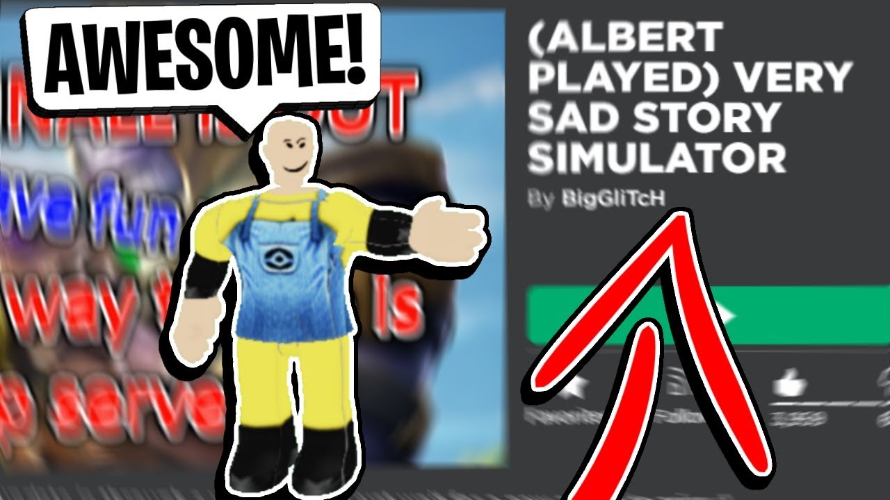 Albert Flamingo Played My Game Roblox Sad Story Youtube - albert flamingo roblox is sad