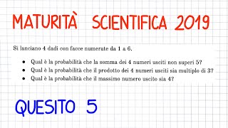 MATURITÀ SCIENTIFICA 2019 - QUESITO 5 (con calcolatrice grafica CASIO FX-CG50)  _ MS30