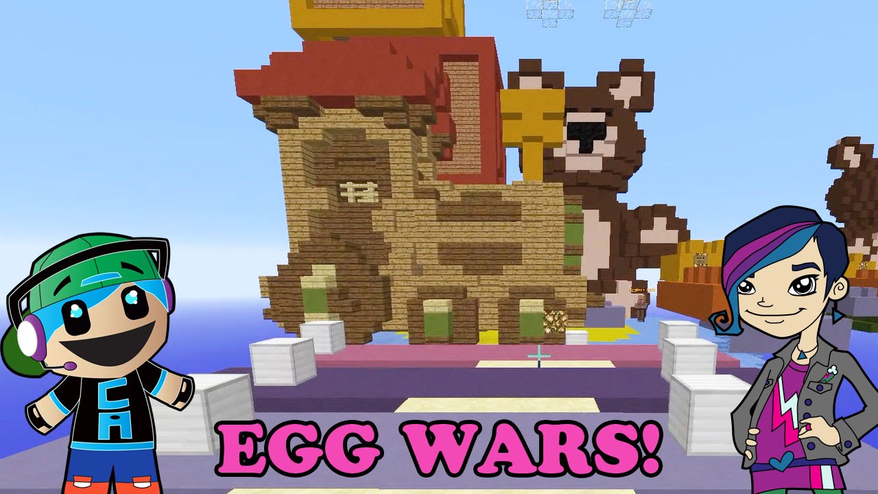 Minecraft EGG WARS in Toy Land with Radiojh Audrey Games - YouTube - 