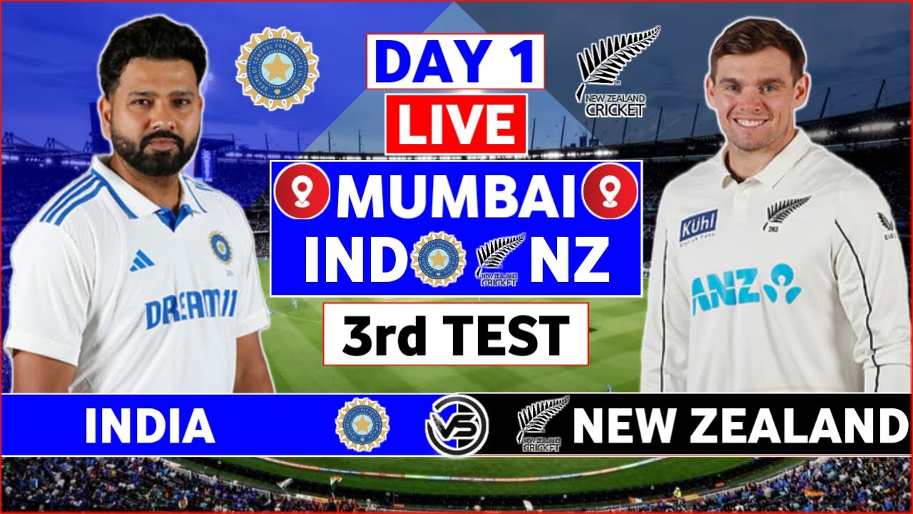 IND vs NZ 3rd Test Live Scores | India vs New Zealand 3rd Test Day 1 ...