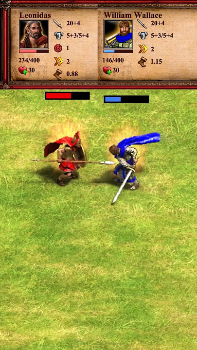 Leonidas vs William Wallace (AoE2) #Shorts