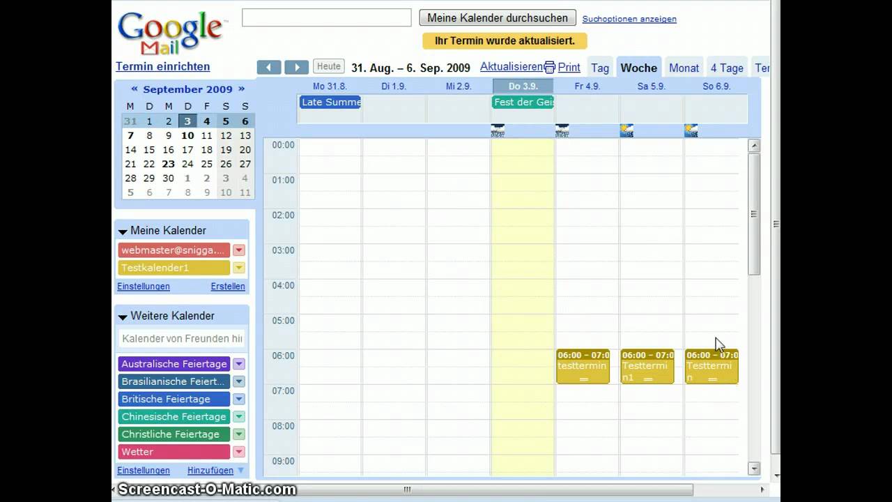 Kalender importieren - YouTube