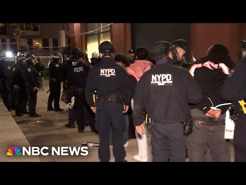 NYPD arrests protesters for trespassing on NYU campus.