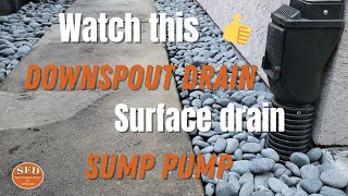 Watch this system RESULTS! Downspout drain and Sump pump in Action during a storm #sumppump