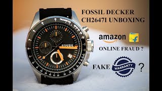 Fossil Decker ch2647 Unboxing and Review | fake warranty?
