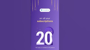 Festive discount on Unacademy Subscription is here. Subscribe now!