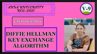 Diffie Hellman Algorithm Concept|Cryptography and Network Security|Anna University Regulation-2021