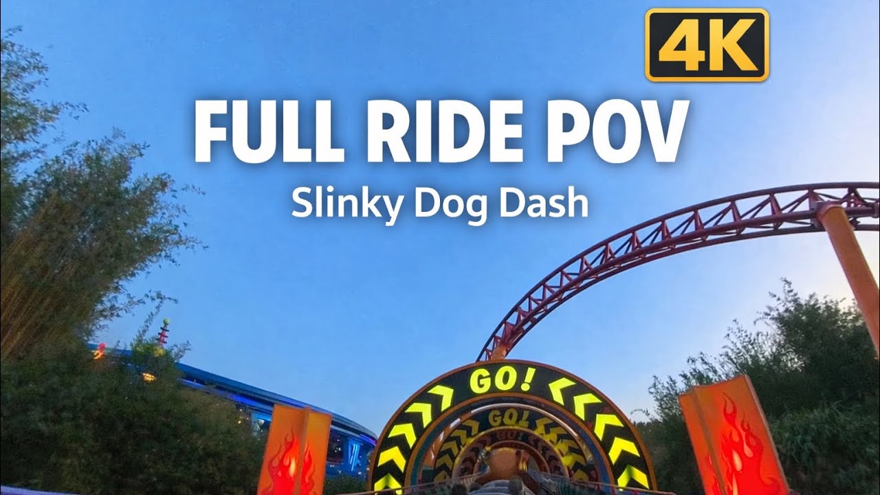 Full Ride POV on Slinky Dog Dash 🚀 | Disney’s Hollywood Studios