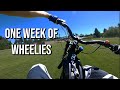 One Week of Surron Wheelie Progression