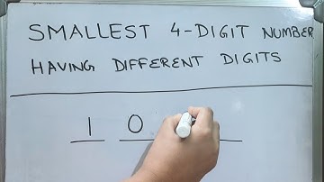 Write the smallest 4 digit number with all different digits | Maths Tube Learning #smallestnumber