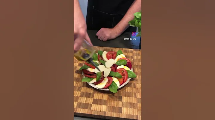 Caprese salad with homemade mozzarella