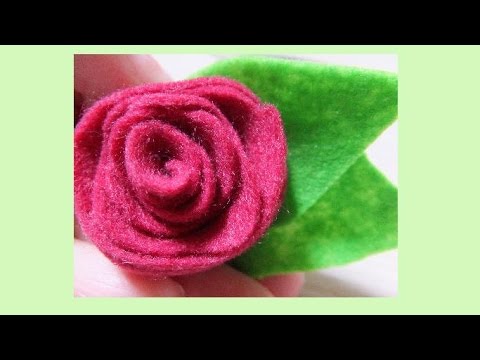 フエルトを使ったお花の作り方 Part4 バラ Youtube