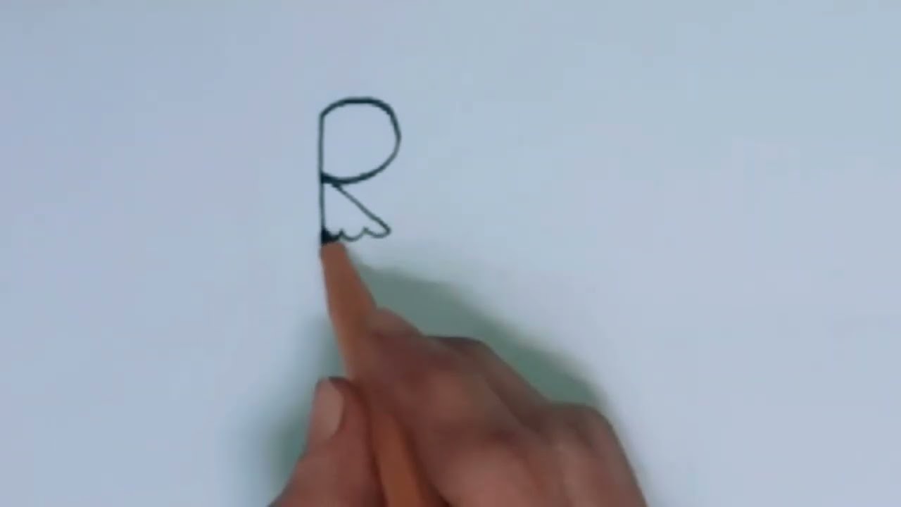 How to draw a Cock with alphabet R step by step||Easy Drawing Ideas||cock drawing||cock drawing easy