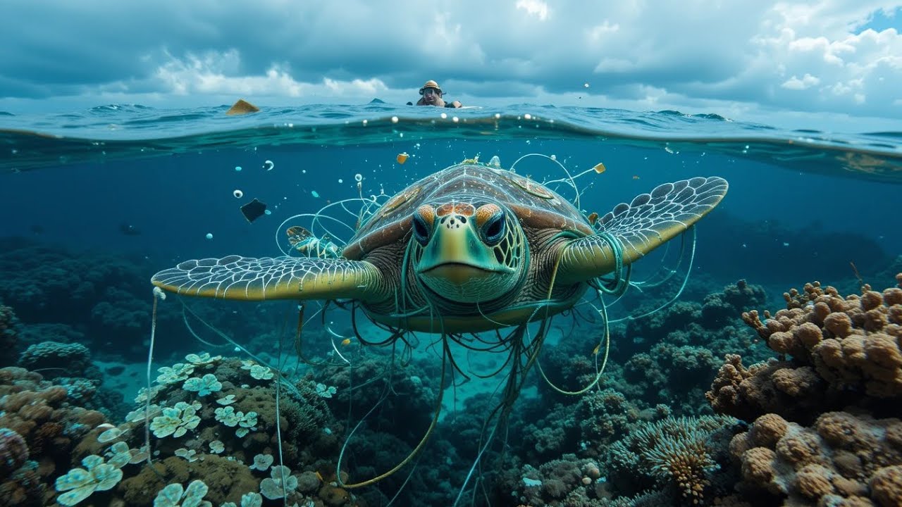 A turtle been saved by rescue people - YouTube